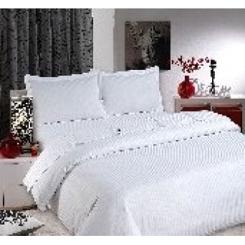 100% Cotton Sateen Stripe - Housewife Pillowcase PAIR 